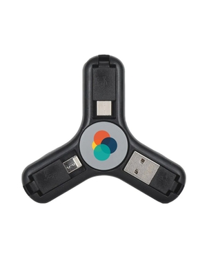Powerplay Spinner With Charging Cable- Black